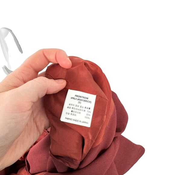 FrontRow Brick Orange Blazer Career Office Business Japan Fabric Womens Size 0 - Picture 5 of 5